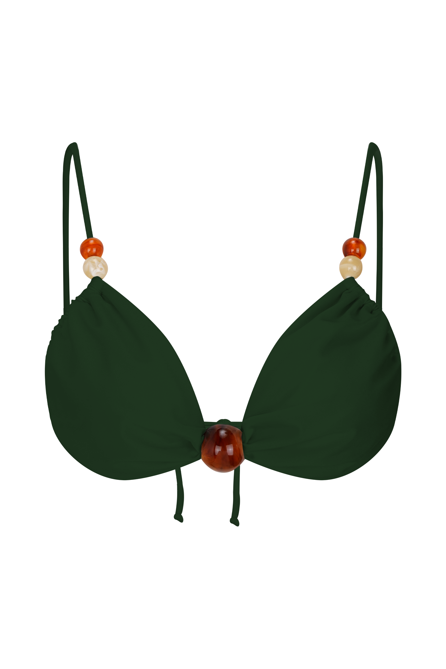 Memphis Beaded Bikini Top - Green